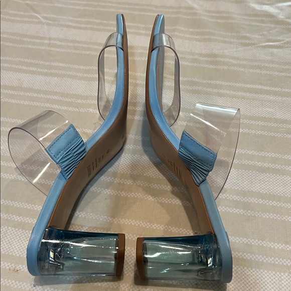 Schutz Ariella Acrylic/Sky Blue Mid Heel size 10 women’s - Picture 6 of 9